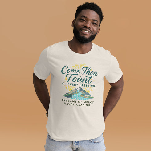 Come Thou Fount of Every Blessing Christian Hymn T-shirt dust men